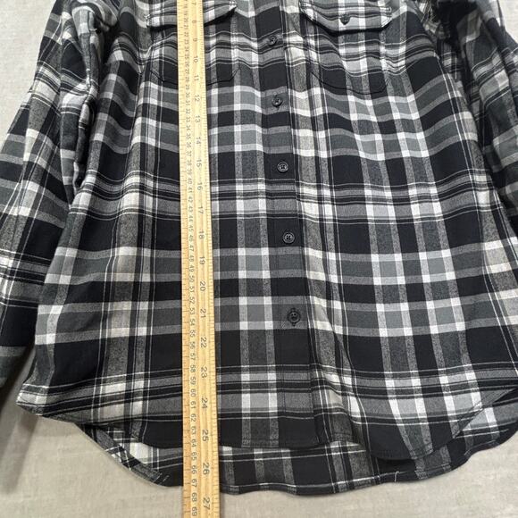 Eddie Bauer Womens Plaid Flannel Button Shirt Small Rustic Outdoors Classic Cozy - Picture 5 of 7